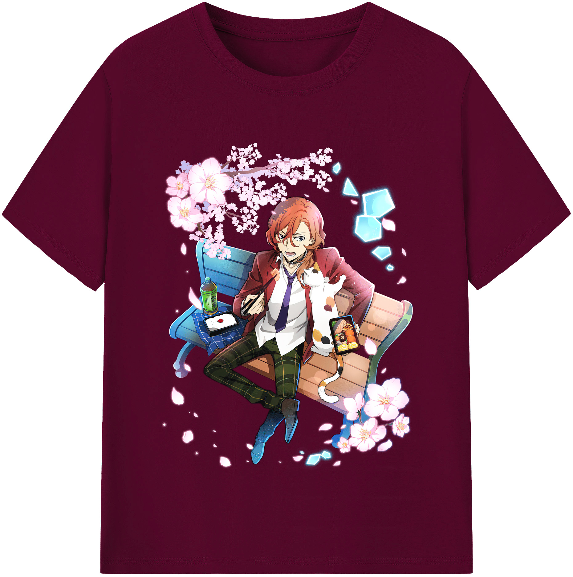 （画像用） 文豪ストレイドッグス Bungo Stray Dogs レディースカジュアルプリントTシャツ（綿100％）